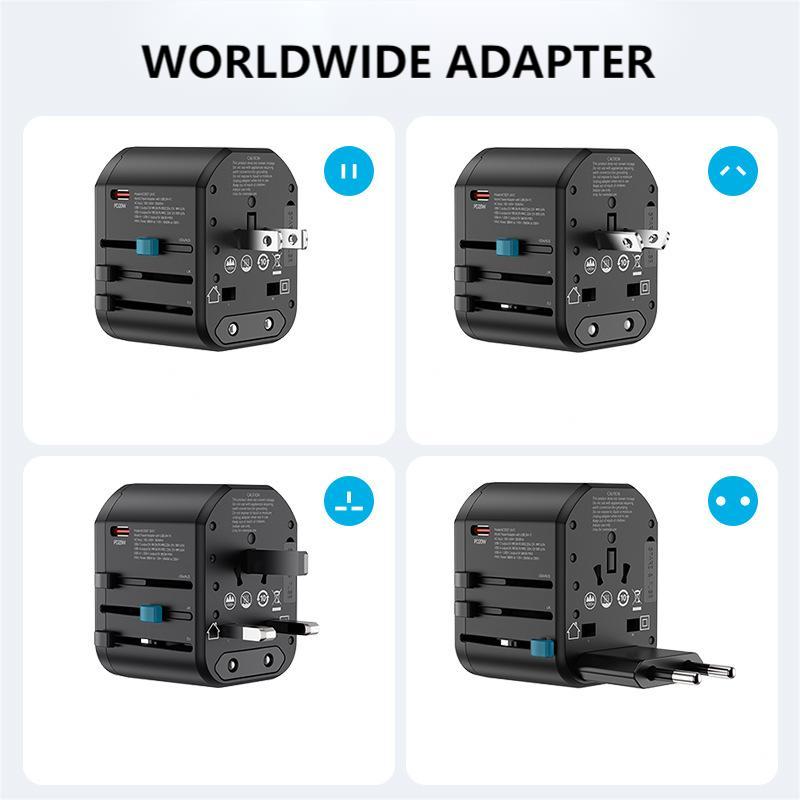 ⚡Uniwersalny globalny adapter podróżny