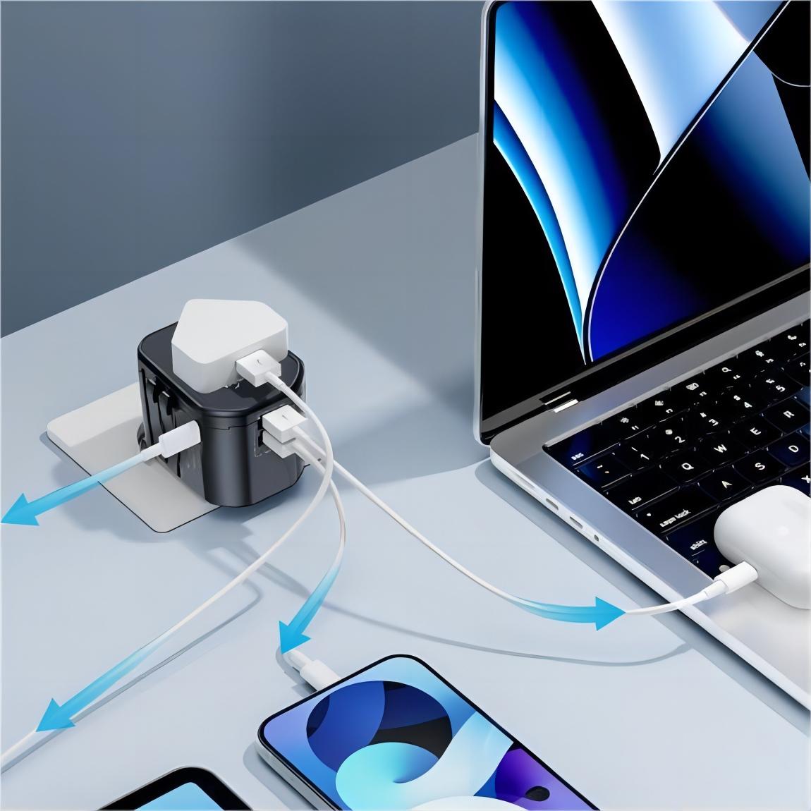 ⚡Uniwersalny globalny adapter podróżny
