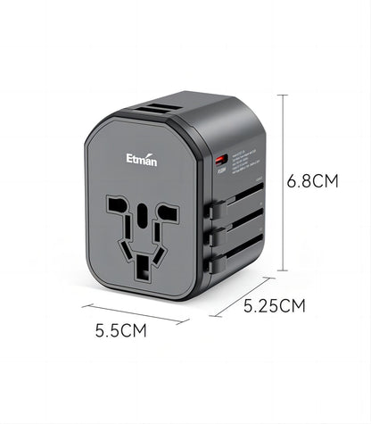 ⚡Uniwersalny globalny adapter podróżny