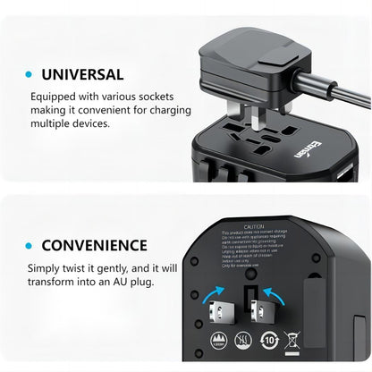 ⚡Uniwersalny globalny adapter podróżny