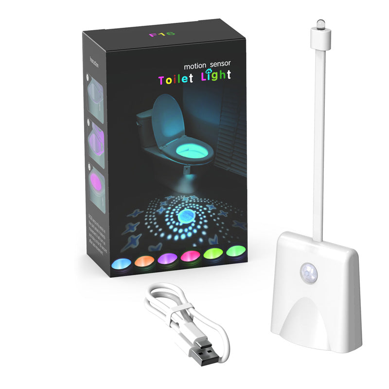 Wodoodporna, ładowana lampka nocna LED do toalety