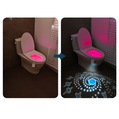 Wodoodporna, ładowana lampka nocna LED do toalety